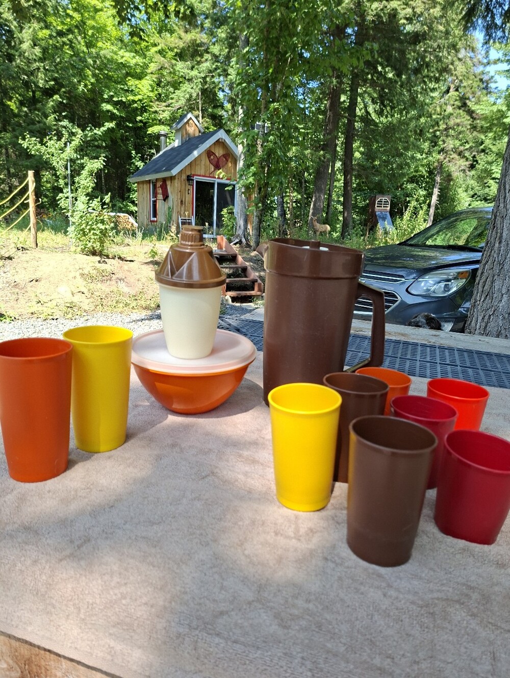 Vintage Tuppeware Lot Of 12 Pitcher Tumblers Shaker Container 70s/80s
